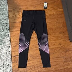 Under Armour Black Leggings with Purple Gradient